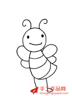 勤劳的蜜蜂简笔画画法图解步骤教程